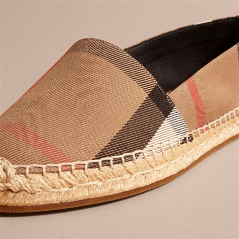 burberry checked canvas espadrilles|Burberry slippers women's.